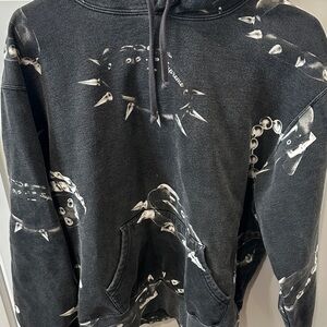 Supreme Black and White Graphic Crewneck Sweater